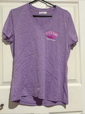 Outer Banks V-Neck Tee - Purple